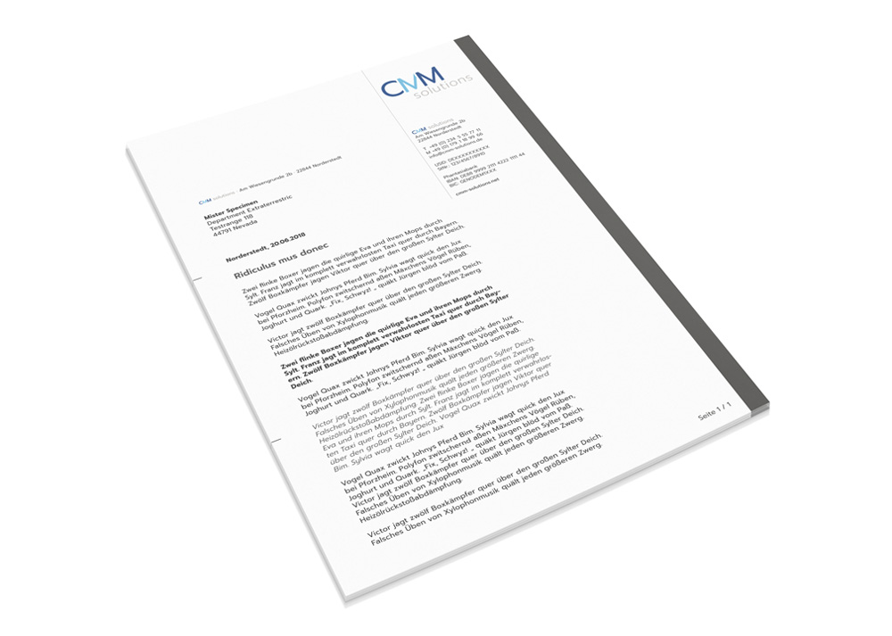CMM-solutions-Briefpapier Design Briefpapier