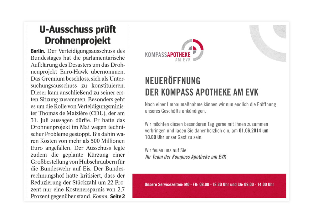 Kompass-Apotheke-Anzeige