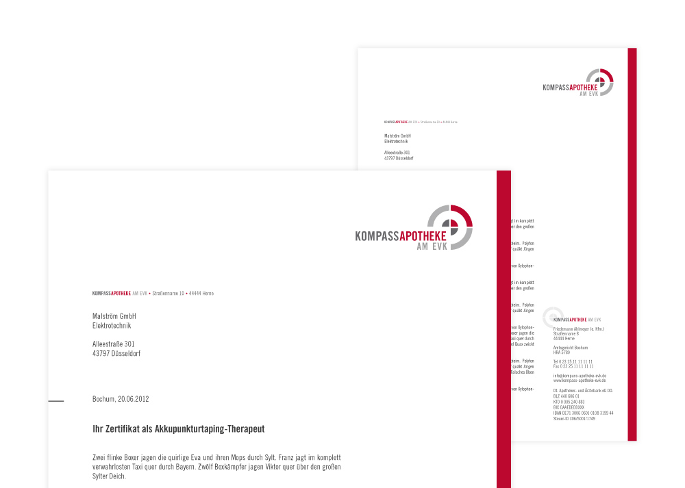 Kompass-Apotheke-Briefpapier