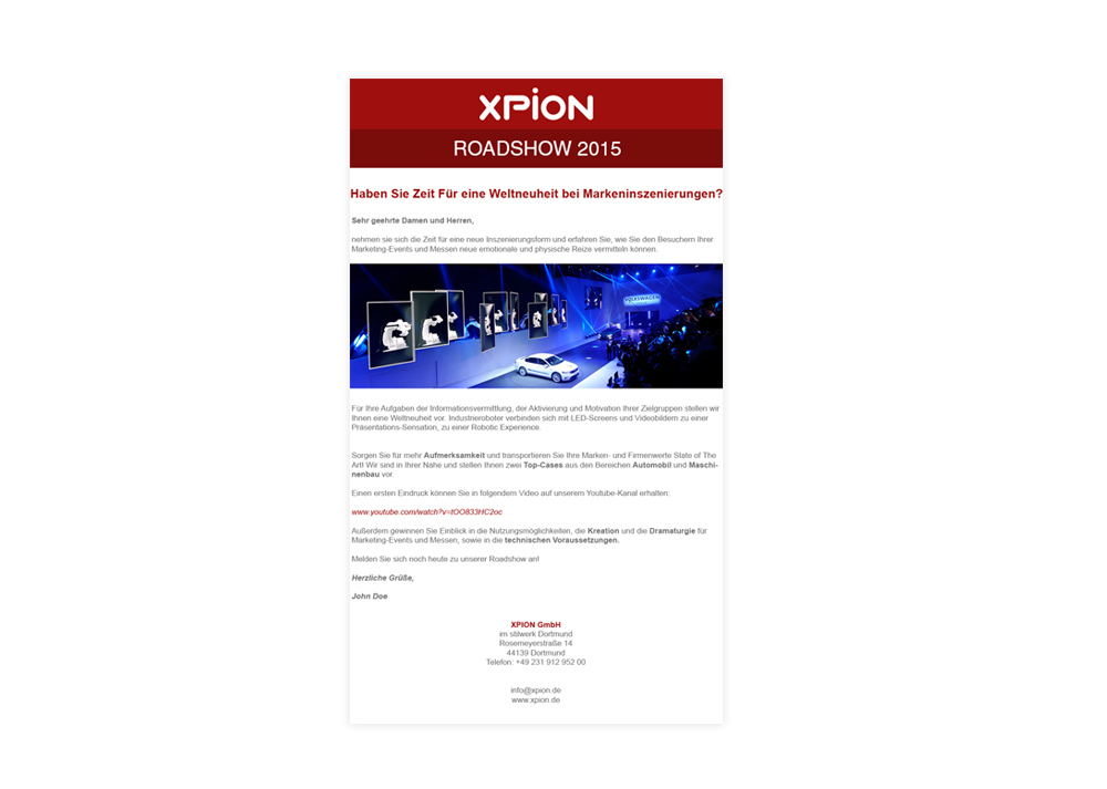 Xpion-Newsletter Newsletter Design