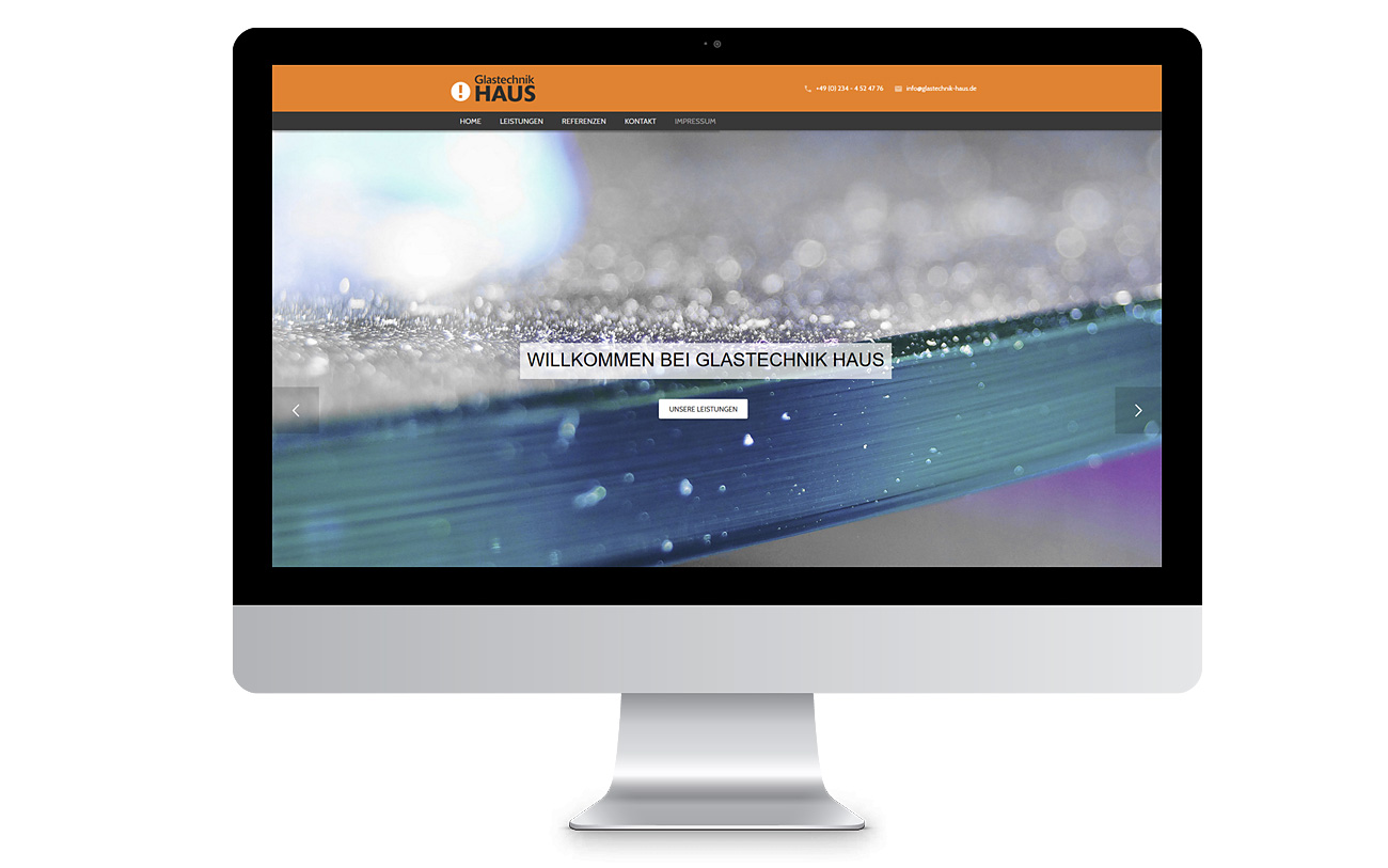 Responsive Design desktop Webseite